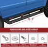 YITAMOTOR® 2022-2024 Toyota Tundra Double Cab Drop Running Boards, Black Powder Coated Nerf Bars