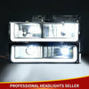 YITAMOTOR® 1994-2000 Chevy C/K Suburban Tahoe Headlights DRL LED Headlamp with Daytime Running Light Strip - YITAMotor