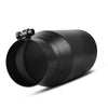 3.5'' Inlet 5'' Outlet 12'' Long Bolt On Diesel Exhaust Tip Black Stainless Steel - YITAMotor