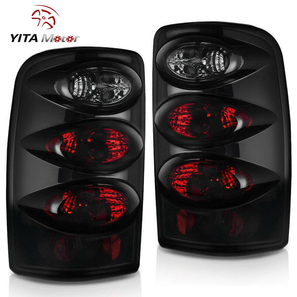 YITAMOTOR® Juego de faros delanteros para Chevy Suburban Tahoe 2000-2006 + par de luces traseras