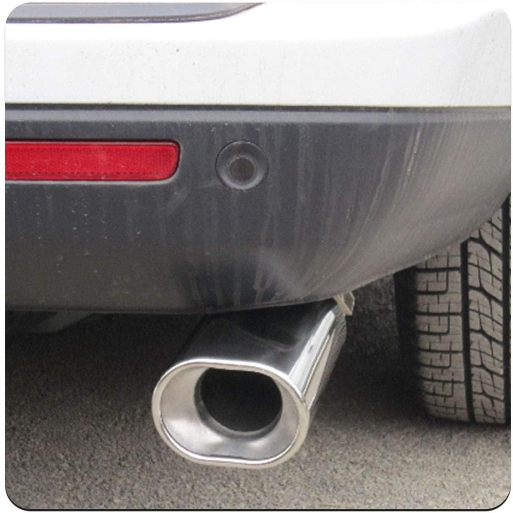 YITAMOTOR® 2pcs 2.5" Inlet 5.5''x3''Outlet Square Bolt-On Exhaust Tip Chrome Polished Diesel - YITAMotor