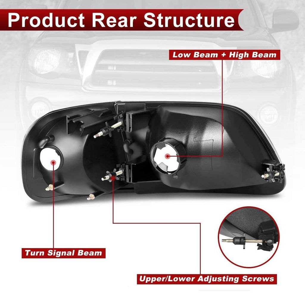 YITAMOTOR® 1997-2003 Ford F-150 Pickup / 1997-2002 Ford Expedition Headlight Assembly Headlamp with Corner Light - YITAMotor