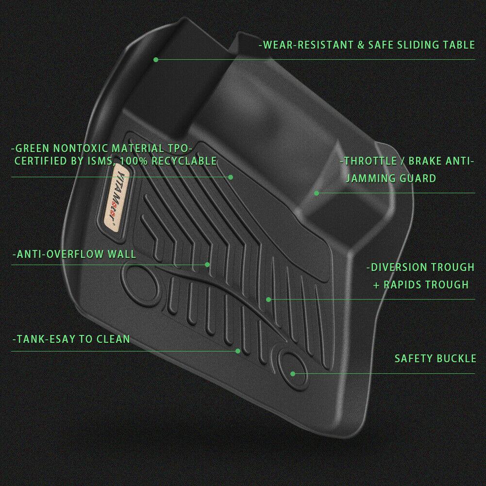 YITAMOTOR® All-Weather Floor Mats for 2015-2020 Chevrolet Tahoe / GMC Yukon, 1st & 2nd Row Protection Liners