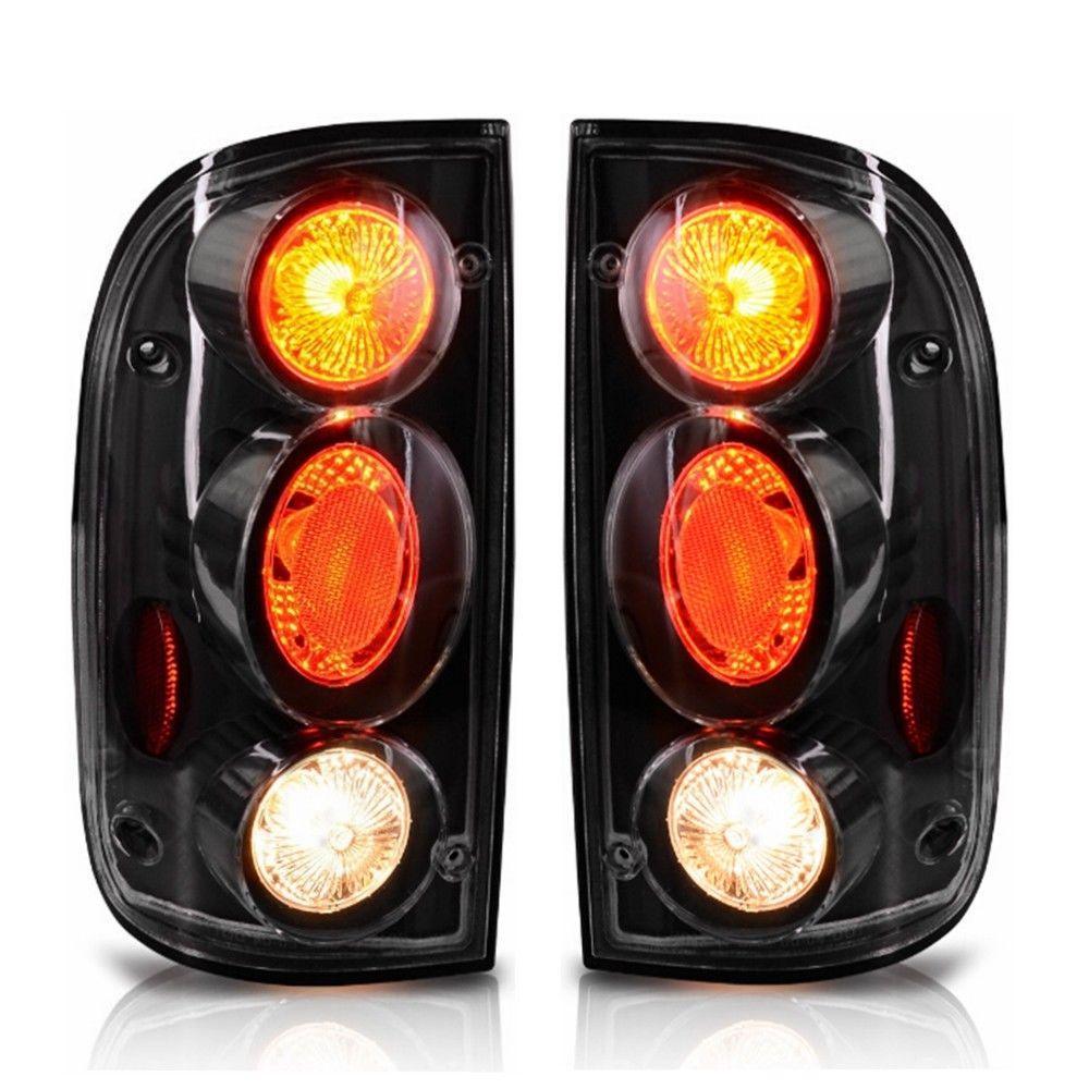 YITAMOTOR® 2001-2004 Toyota Tacoma Black Clear Assembly Tail Lights & Rear Lamps - YITAMotor