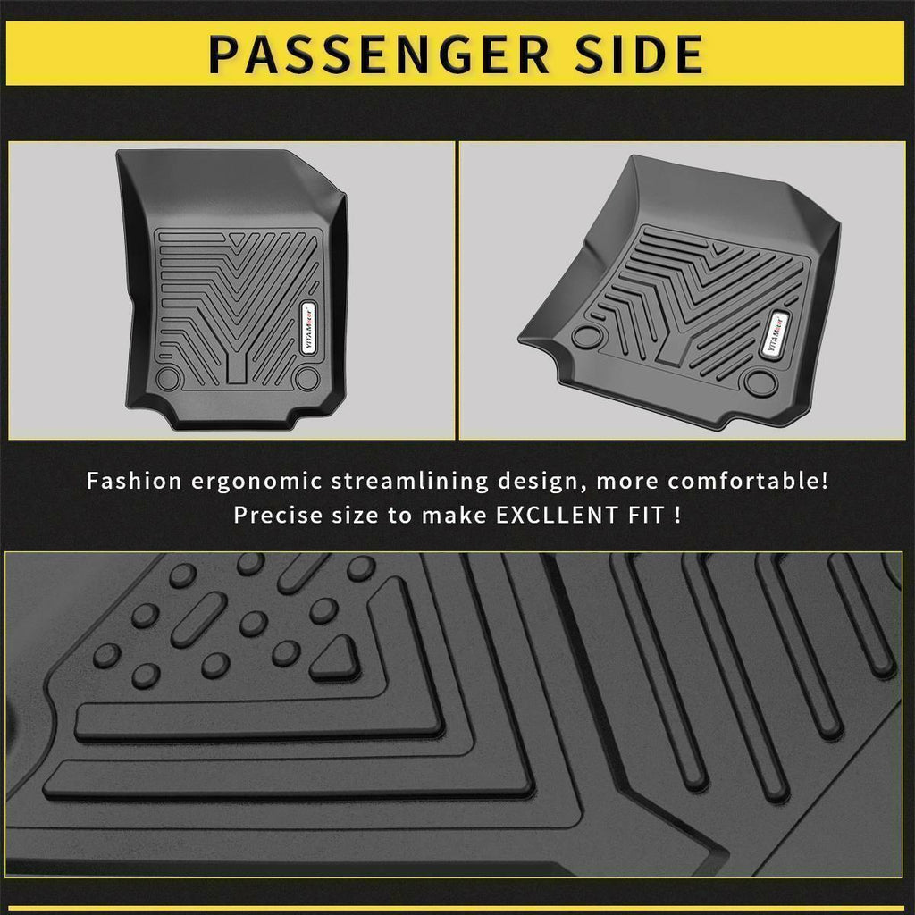 YITAMOTOR All Weather Floor Mats Compatible with 2018 2019 2020 Chevrolet Equinox Black 3pcs Set Floor Liners - YITAMotor