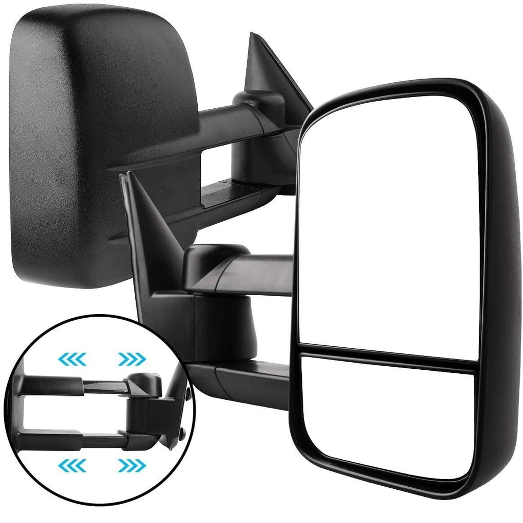 YITAMOTOR® Towing Mirrors For 99-07 Chevy Silverado GMC 1500-3500(07 Classic Models ONLY),00-06 Suburban Tahoe Yukon