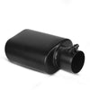 YITAMOTOR® 2.5'' Inlet 5.5''x3'' Outlet 9'' Long Bolt-on Oval Black Stainless Steel Exhaust Tip - YITAMotor