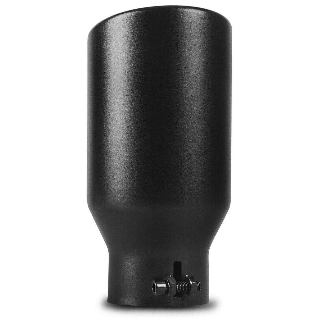 3 Inch Inlet Black Exhaust Tip, 3 x 4.5 x 9 Black Paint Finish Stainless Steel Material Exhaust Tip, Bolt-On Installation Design - YITAMotor