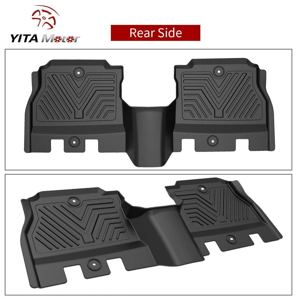 YITAMOTOR® All-Weather Floor Mats for 2018-2024 Jeep Wrangler JL 4-Door, 1st & 2nd Row Protection Liners