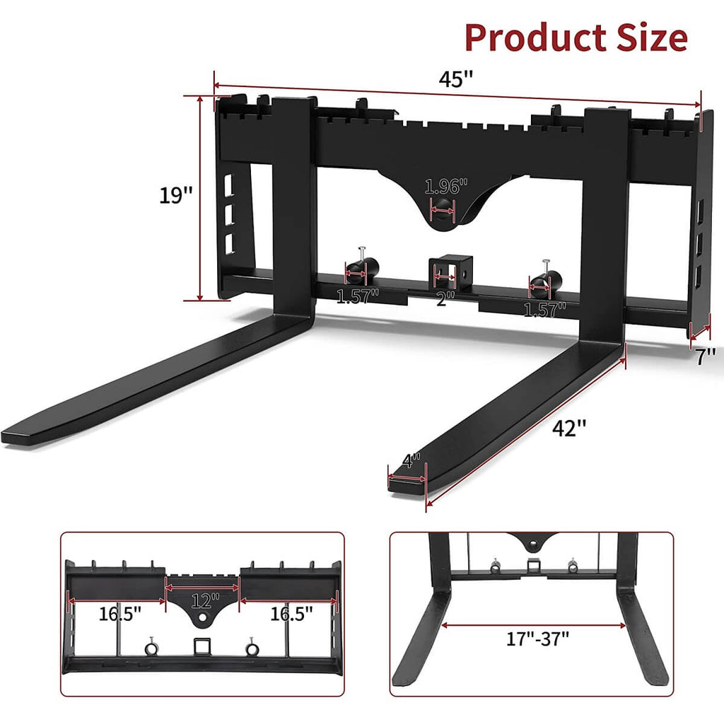 45" Skid Steer Pallet Fork