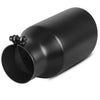 3 Inch Inlet Black Exhaust Tip, 3 x 4.5 x 9 Black Paint Finish Stainless Steel Material Exhaust Tip, Bolt-On Installation Design - YITAMotor