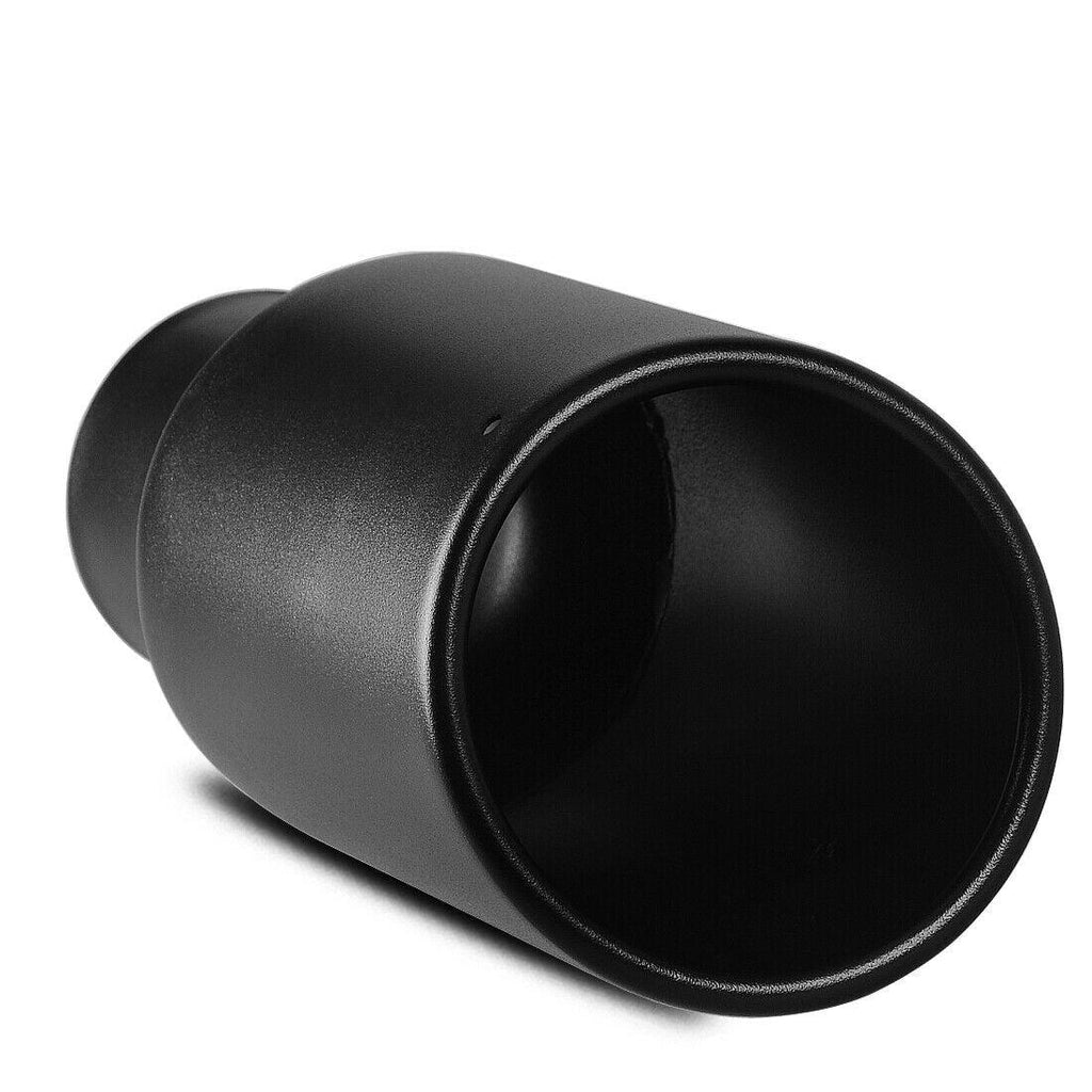 3 Inch Inlet Black Exhaust Tip, 3 x 4.5 x 9 Black Paint Finish Stainless Steel Material Exhaust Tip, Bolt-On Installation Design - YITAMotor