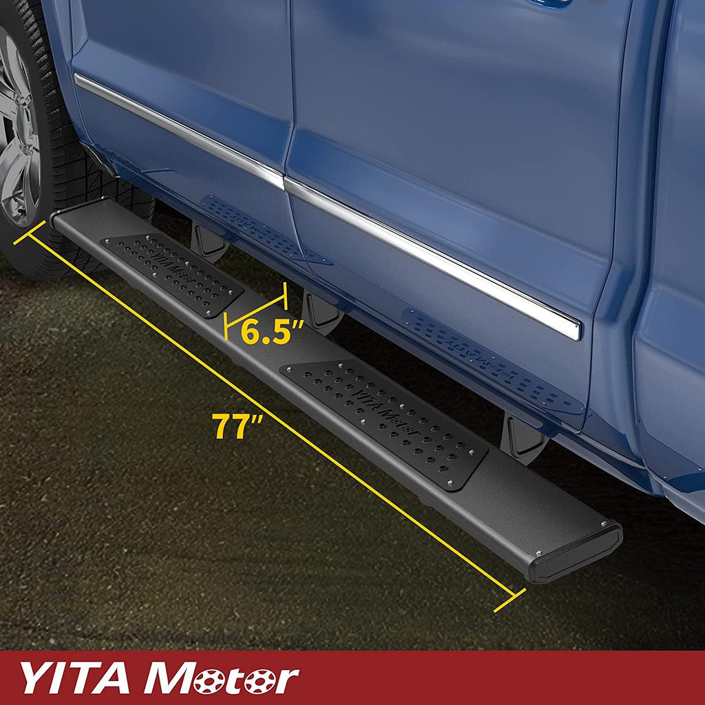 YITAMOTOR® 07-18 Silverado/Sierra 1500 2500HD 3500HD Double Cab Running Boards Side Steps (Incl. 2019 Sierra 1500 Ld)