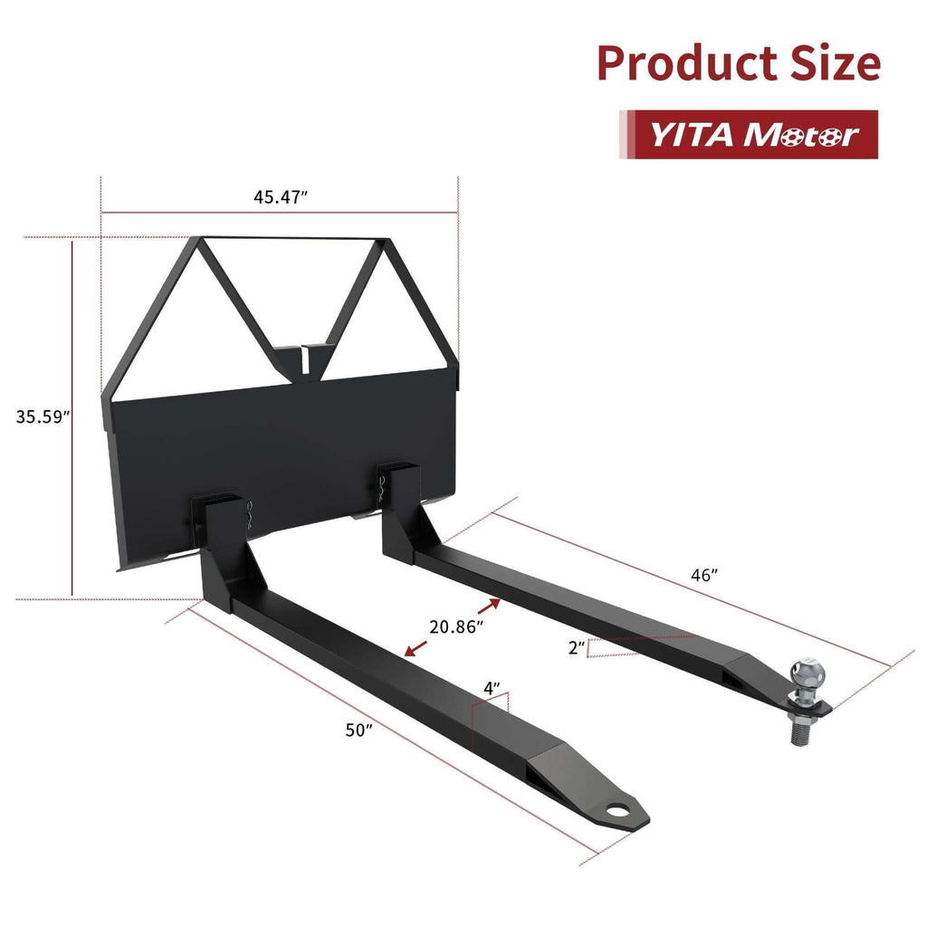 46" Pallet Fork 2600lbs Quick Attach