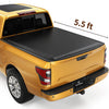 YITAMOTOR® Nissan Titan 2017-2024 plegable triple suave con sistema Utili-Track, caja Fleetside de 5.5 pies sin cubierta para caja de camioneta Titan Box