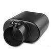 YITAMOTOR® 2.5'' Inlet 5.5''x3'' Outlet 9'' Long Bolt-on Oval Black Stainless Steel Exhaust Tip - YITAMotor