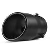 Pair Fit 2'' to 3'' Inlet 3.5'' Outlet 6'' Long Bolt On Black Stainless Steel Exhaust Tip - YITAMotor