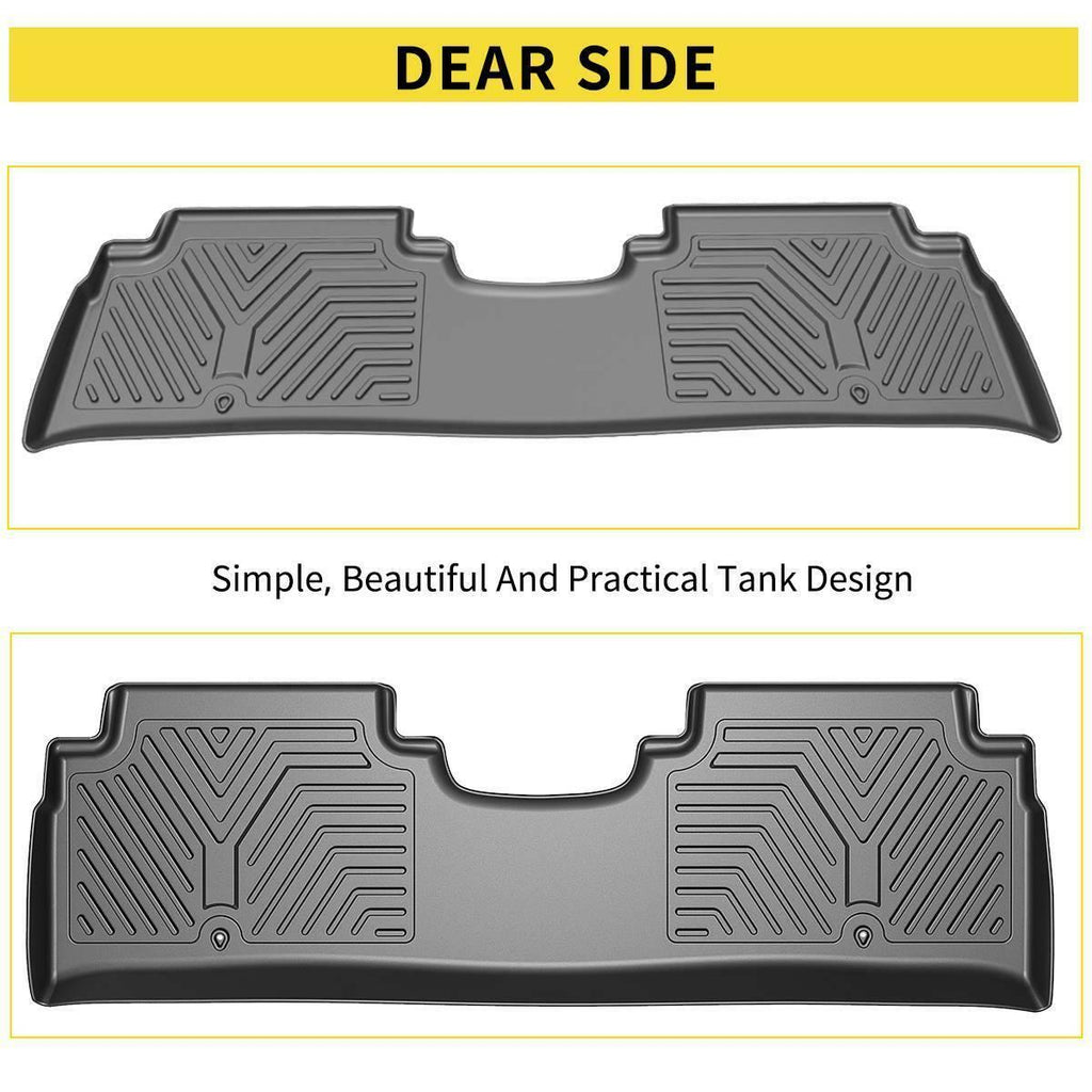 YITAMOTOR® Floor Mats For 2016-2020 Kia Sorento, Custom-Fit Black TPE Floor Liners 1st & 2nd Row All-Weather Protection