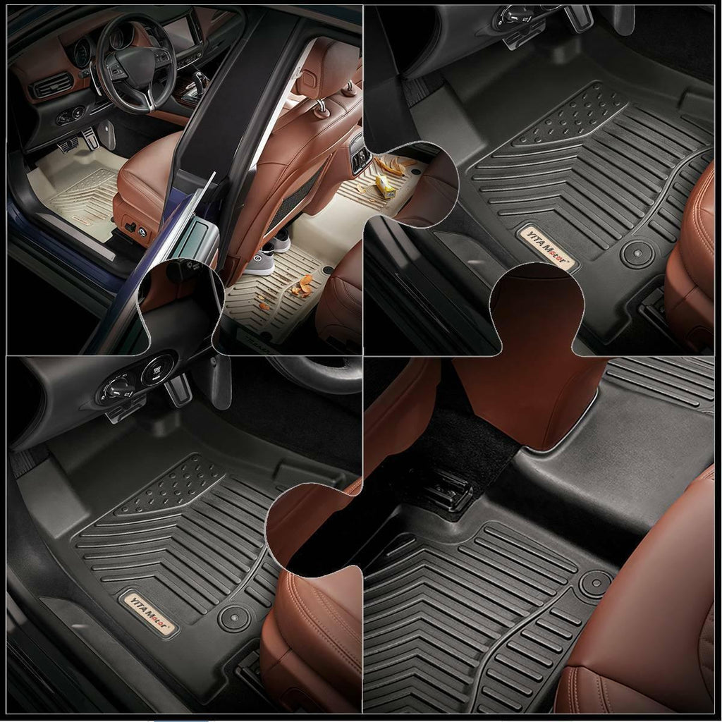 YITAMOTOR All Weather Floor Mats for 2017 2018 2019 2020 Ford Fusion / Lincoln MKZ Black Set Floor Liners - YITAMotor