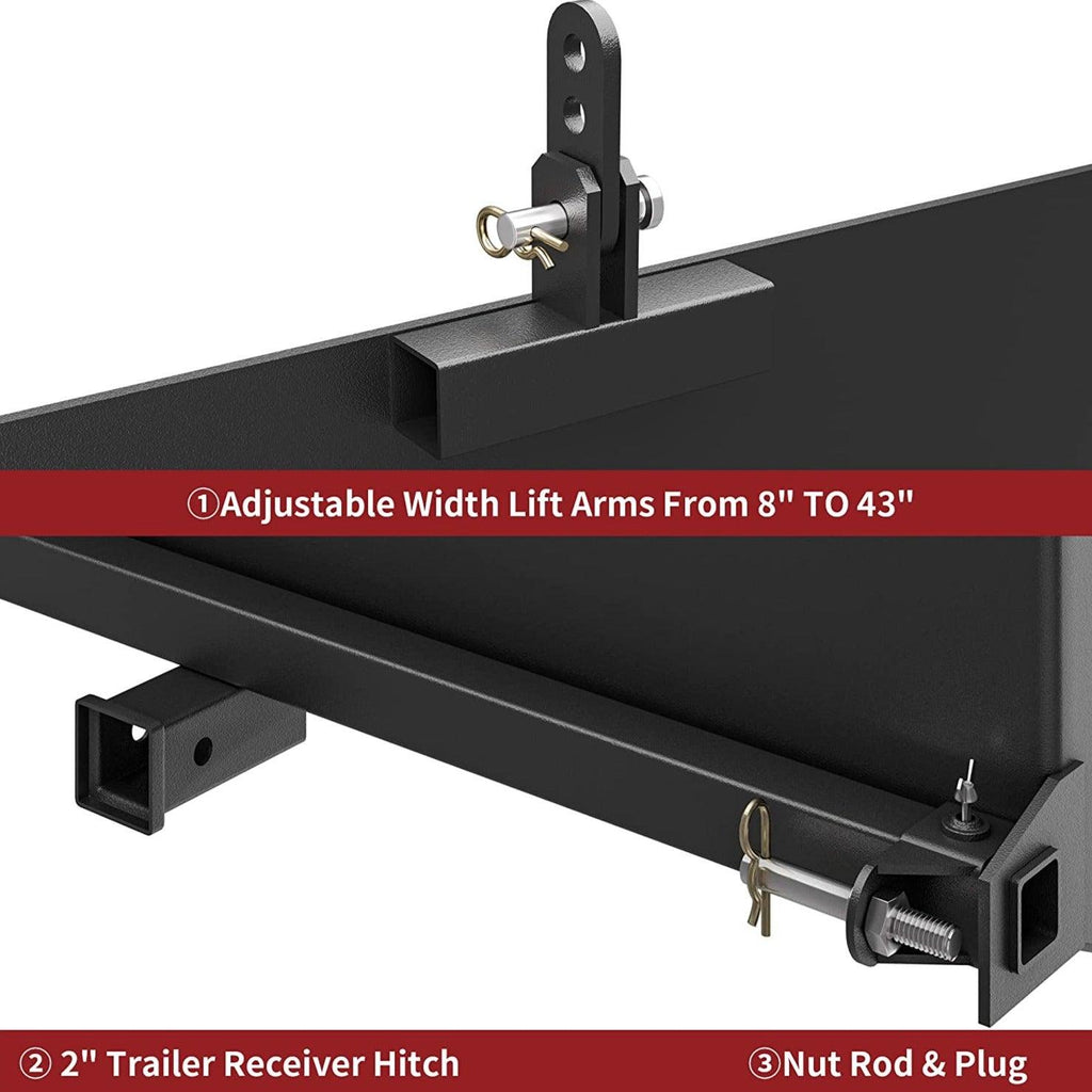 YITAMOTOR® 5/16" Skid Steer 3 Point Mount Plate for Loader Backhoe Tractor