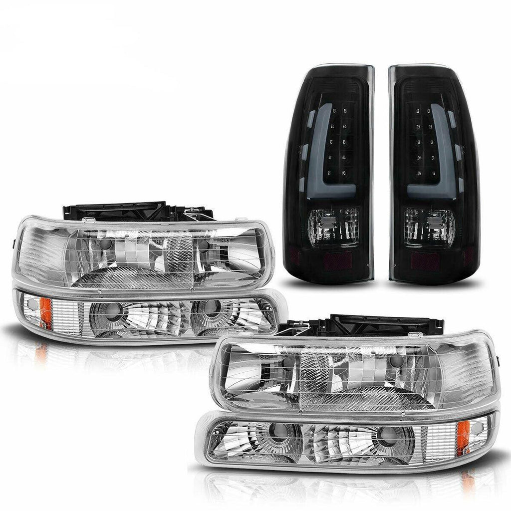 YITAMOTOR For 1999-2002 Chevy Silverado 1500 2500 3500 Headlights + LED Tail Lights - YITAMotor