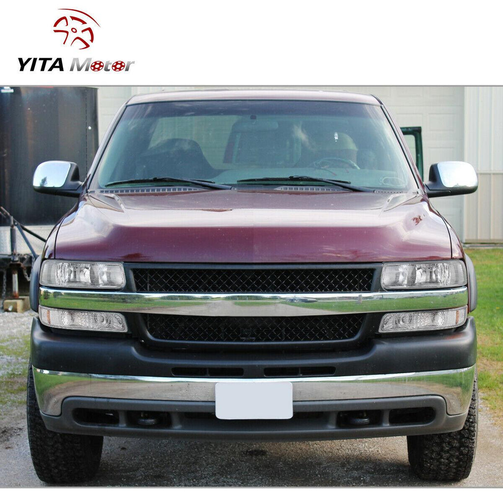 YITAMOTOR For 1999-2002 Chevy Silverado 1500 2500 3500 Headlights + LED Tail Lights - YITAMotor