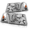 YITAMOTOR® 2001-2011 Ford Ranger Headlight Assembly Corner light Chrome Housing Clear Lens - YITAMotor