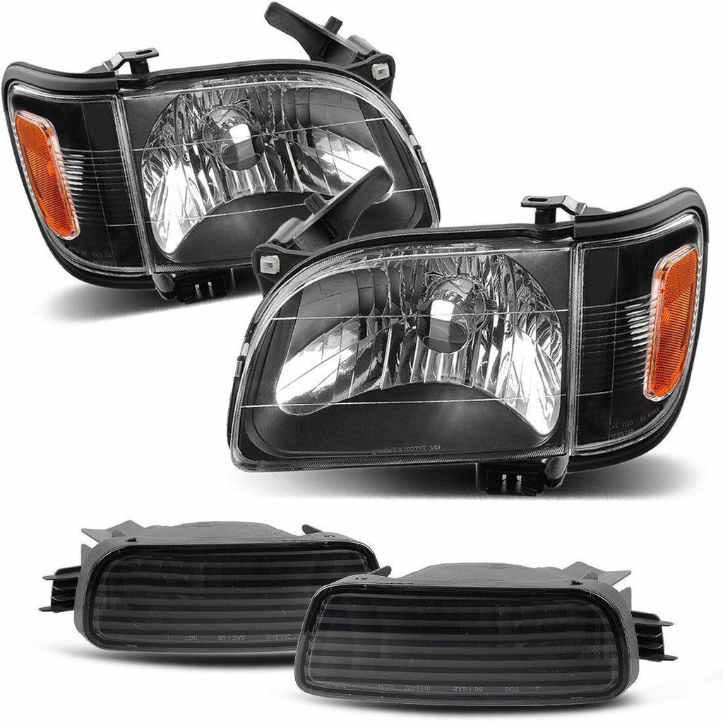 YITAMOTOR® 2001-2004 Toyota Tacoma Headlight + Signal Bumper Lamp + Tail Light Set L+R - YITAMotor