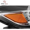 YITAMOTOR® 2015-2017 Ford Mustang Headlight Assembly Black Housing with Amber Reflector Clear Lens - YITAMotor