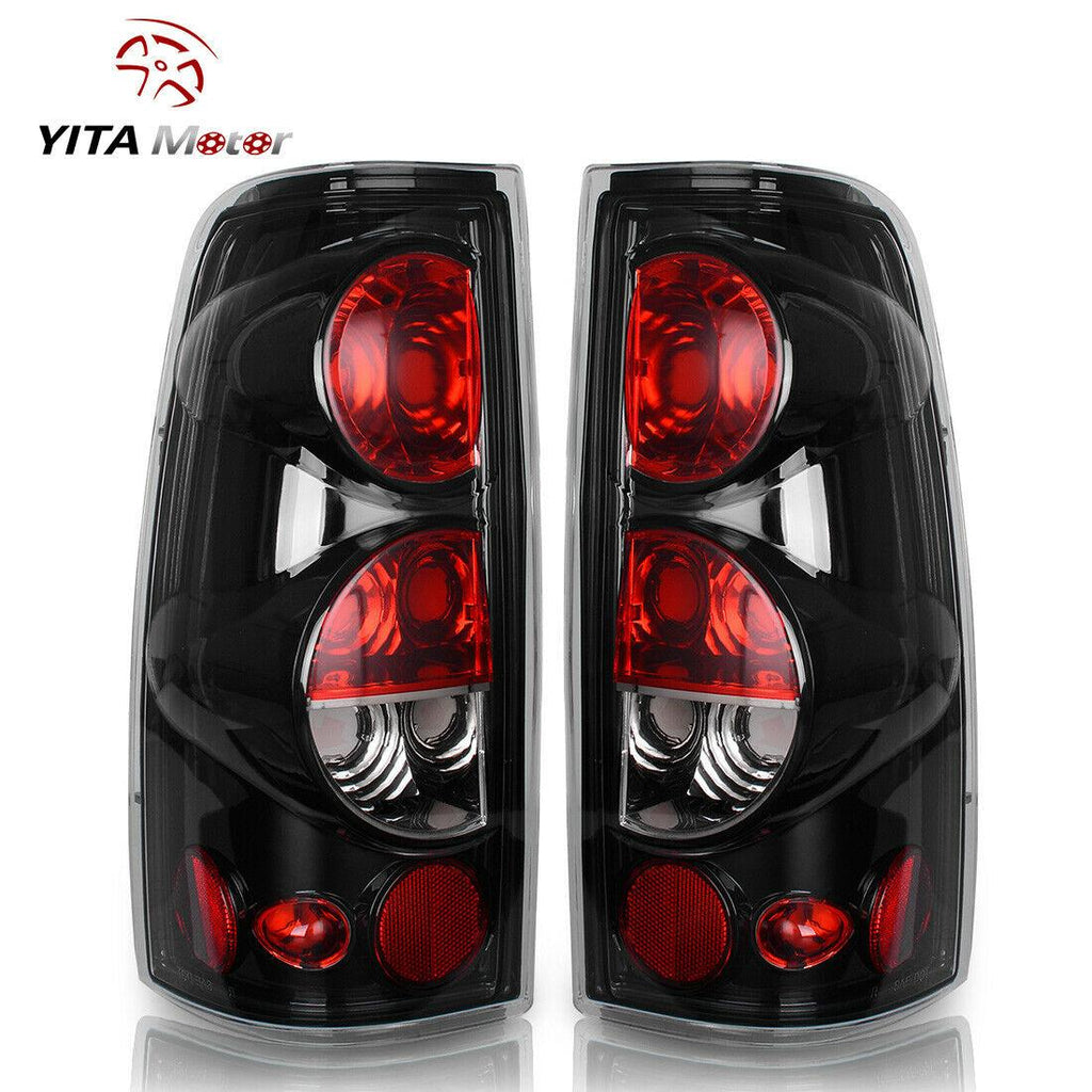 YITAMOTOR® 2003-2006 Chevy Silverado Chroming Headlight + Black Tail Lights Set - YITAMotor