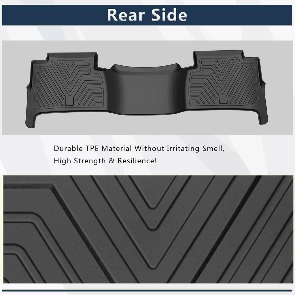 YITAMOTOR® All-Weather Floor Mats for 2015-2020 Chevrolet Tahoe / GMC Yukon, 1st & 2nd Row Protection Liners