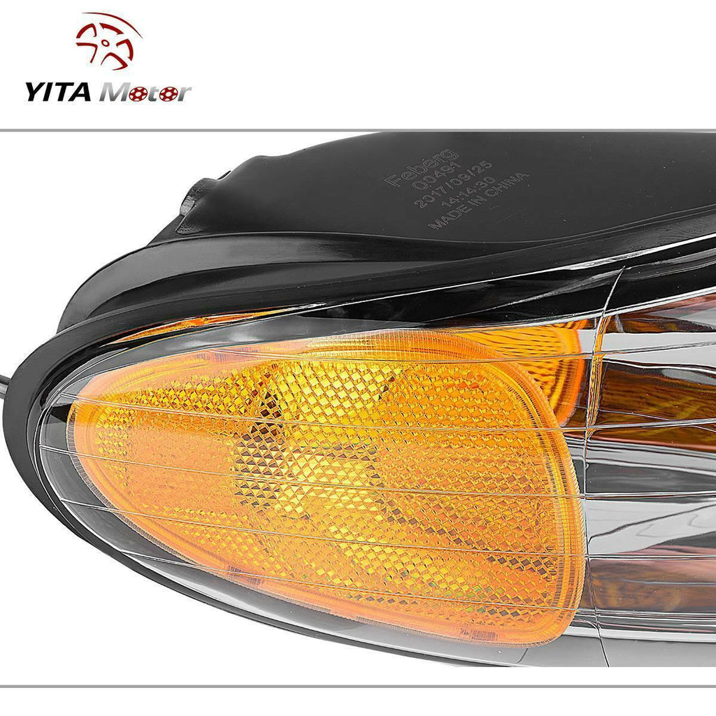 YITAMOTOR® 1996-2000 Dodge Caravan Chrysler Town & Country Voyager Headlights Headlamps - YITAMotor