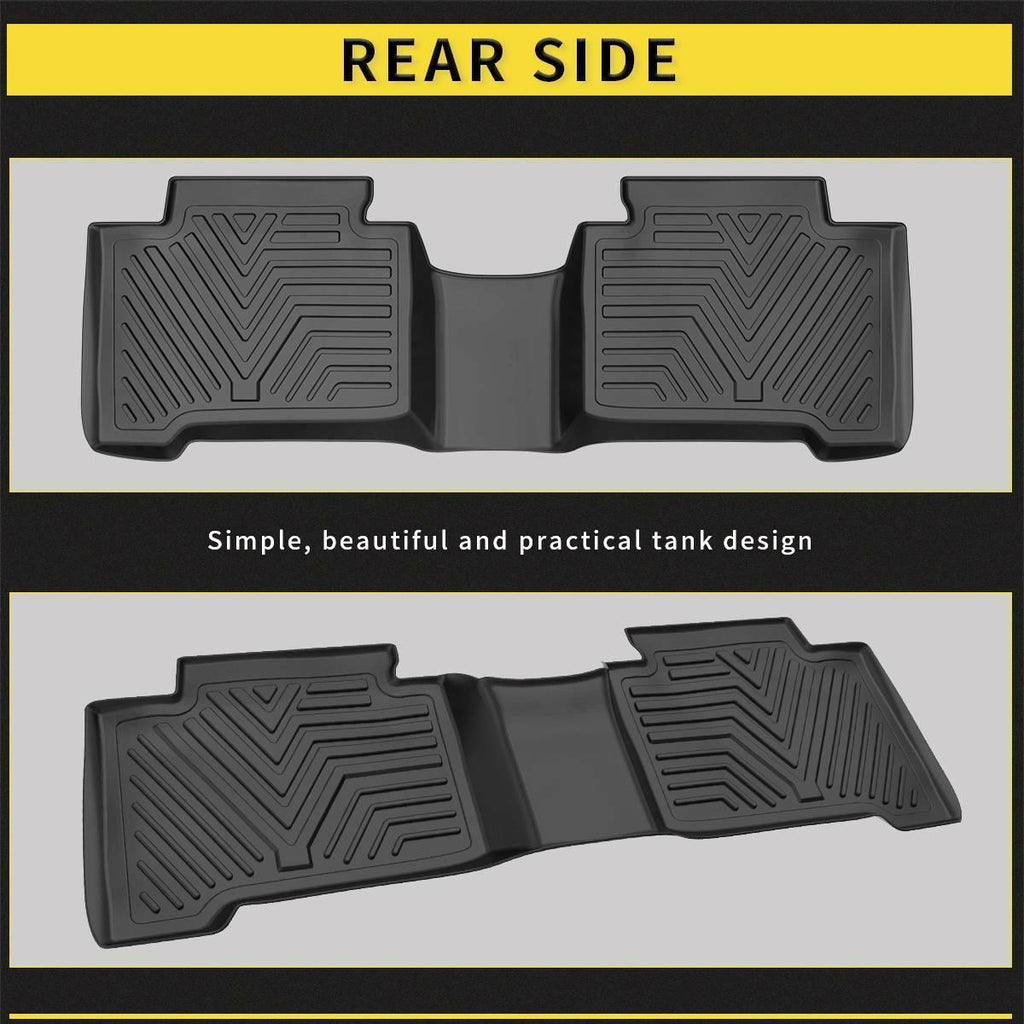 YITAMOTOR® Black All-Weather Floor Mats for 2018-2023 Toyota Tacoma, 1st & 2nd Row Protection Liners