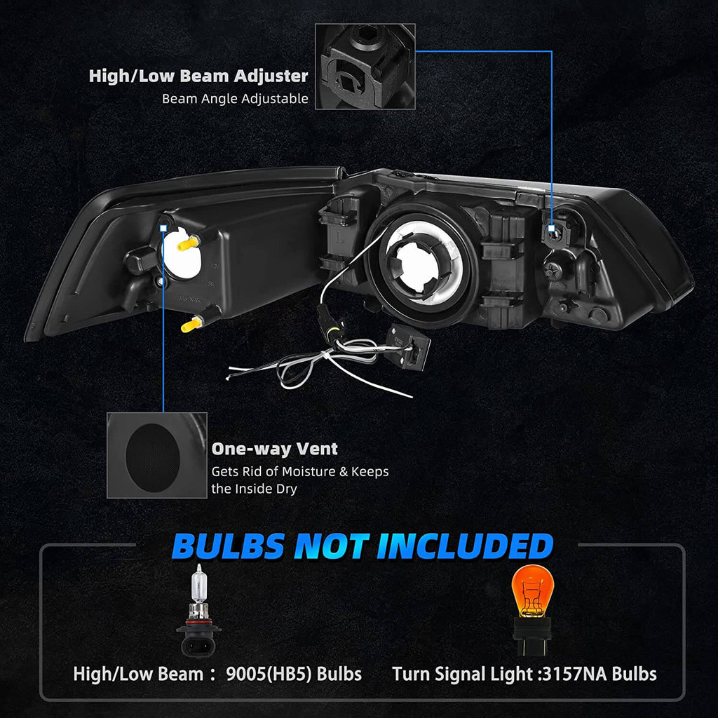 1999-2004 Ford Mustang LED DRL Headlights