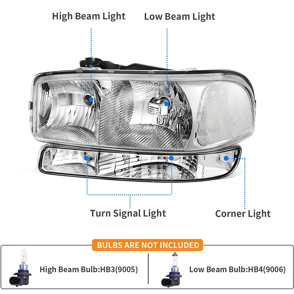 1999-2006 GMC SIERRA headlights