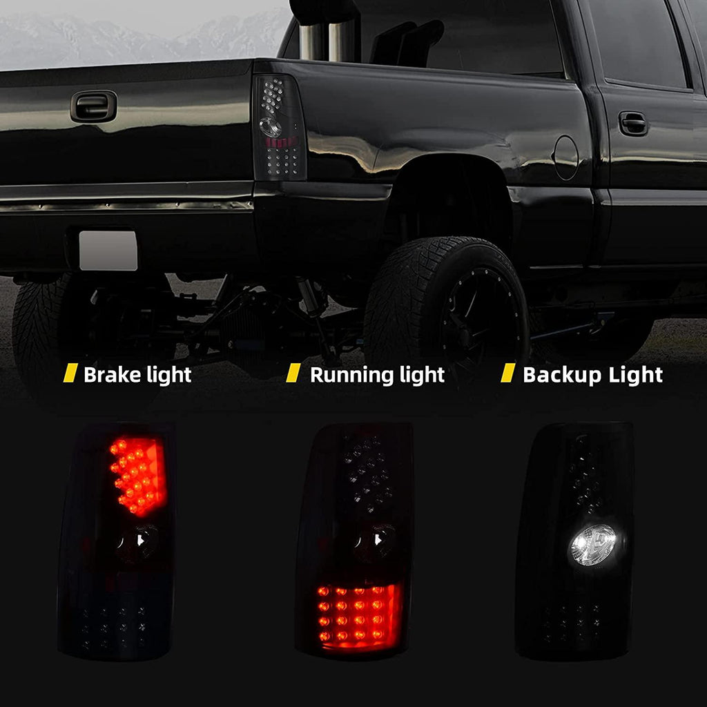 YITAMOTOR® 1999-2006 Chevy Silverado / 99-03 GMC Sierra LED Tail Light Assembly Tail Lamps - YITAMotor