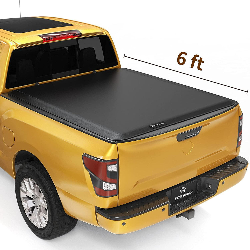 YITAMOTOR® 2006-2021 Nissan Frontier 6 ft Bed Soft Roll Up with Utili-Track System, Fleetside Truck Bed Tonneau Cover - YITAMotor