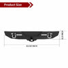 Jeep Wrangler rear bumper size: 63.5"x8.15"