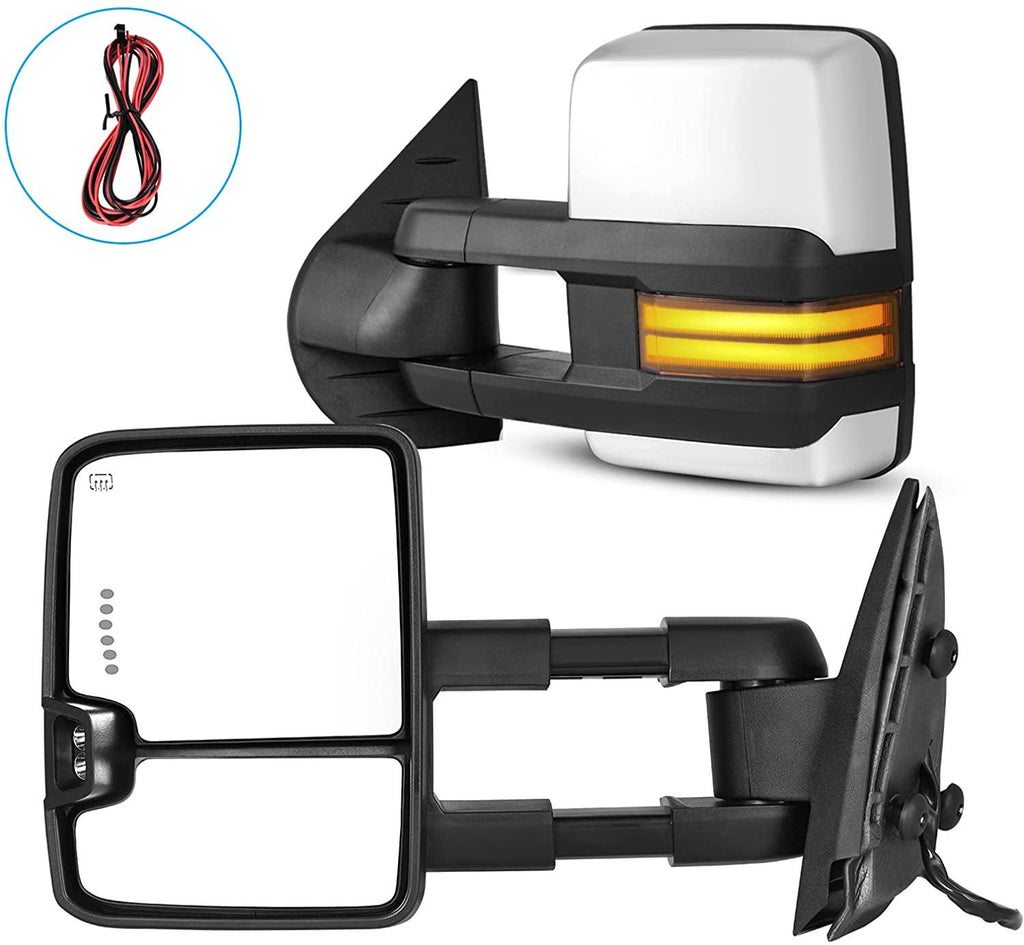 YITAMOTOR® Power Heated Tow Mirrors Dynamic Signal For 07-13 Chevy Silverado 1500 2500 3500