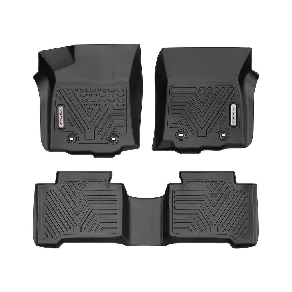 Custom Fit Floor Liners for 2018-2020 Toyota Tacoma Double Cab, Floor Mats 1st & 2nd Row All Weather Protection - YITAMotor