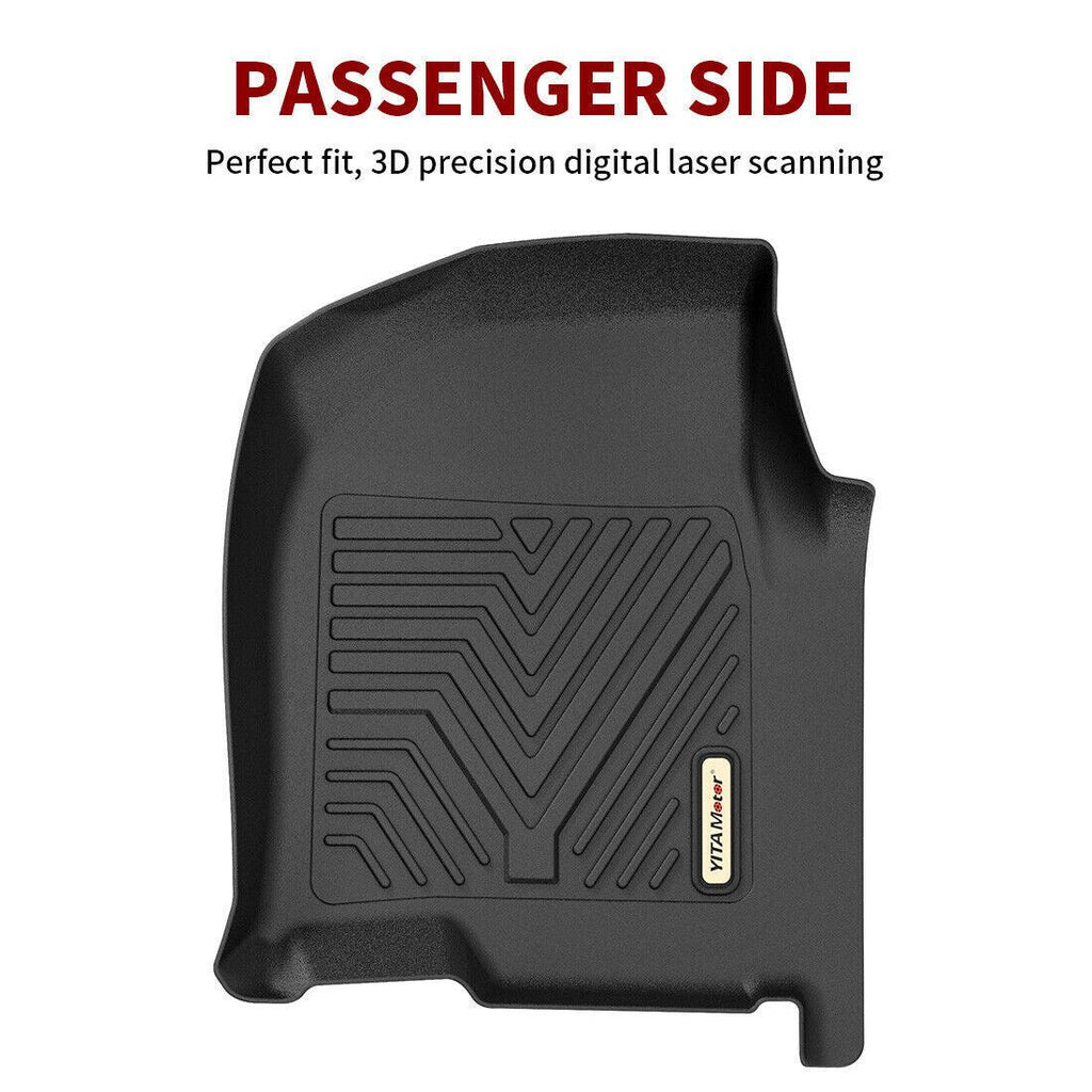 YITAMOTOR® Rubber Floor Mats for 2019-2024 Chevy Silverado Crew Cab, 1st & 2nd Row Protection Liners