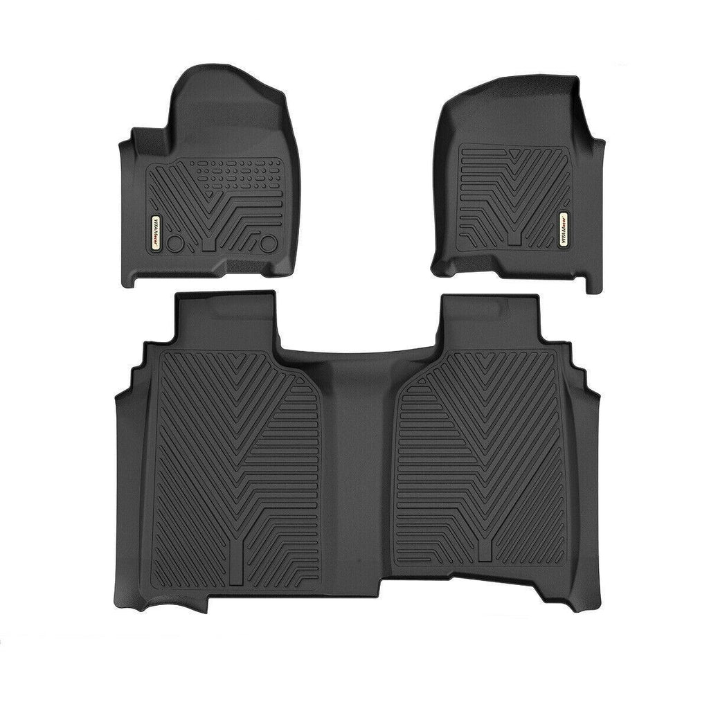 YITAMOTOR® For 2019-2024 Chevy Silverado Crew Cab Floor Mats 1st 2nd Row Rubber Liner