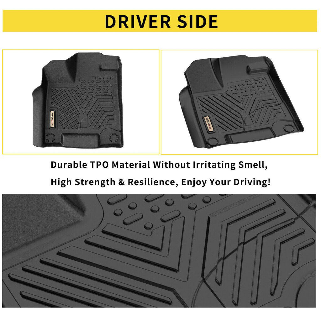 YITAMOTOR® All Weather Floor Mats for 2019-2023 Honda Passport Front Rear Protection Liners