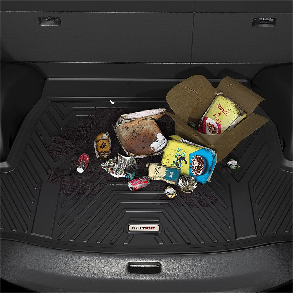 YITAMOTOR® Cargo Liner for 2010-2017 Chevy Equinox/GMC Terrain, Black TPE All-Weather Protection Cargo Trunk Mats