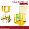 YITAMOTOR® 43"x45"Forklift Safety Cage Basket Safety Cage 2 Person Work Platform 1400 LBS0