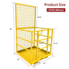 YITAMOTOR® 43"x45"Cesta de jaula de seguridad para carretilla elevadora Jaula de seguridad Plataforma de trabajo para 2 personas 1300 LBS0