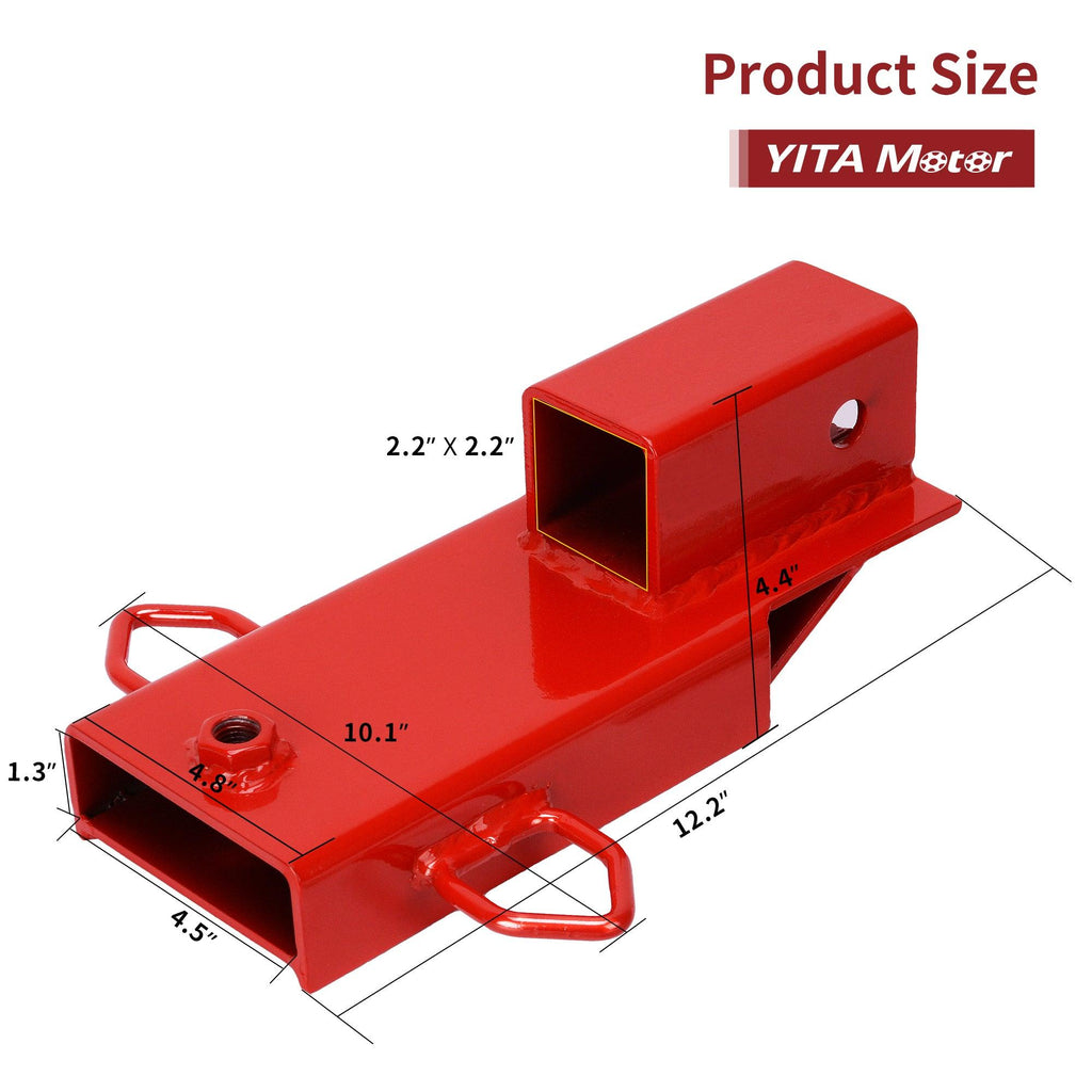 YITAMOTOR® 2” Insert Receiver Trailer Moving Adapter with Safety Chain