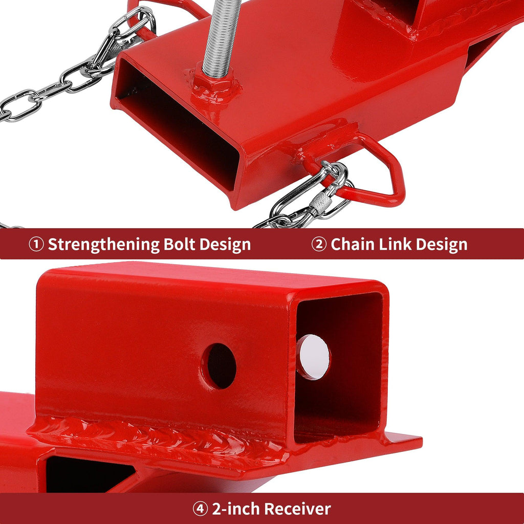 YITAMOTOR® 2” Insert Receiver Trailer Moving Adapter with Safety Chain