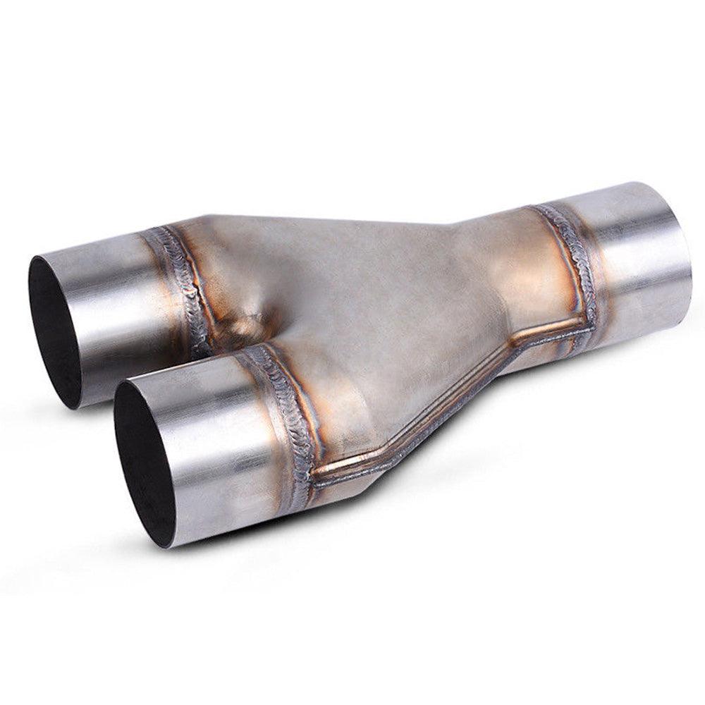 Universal 2.5 Inch Inlet Diesel Y Pipe 2-1/2 Exhaust Muffler Tip for Truck - YITAMotor