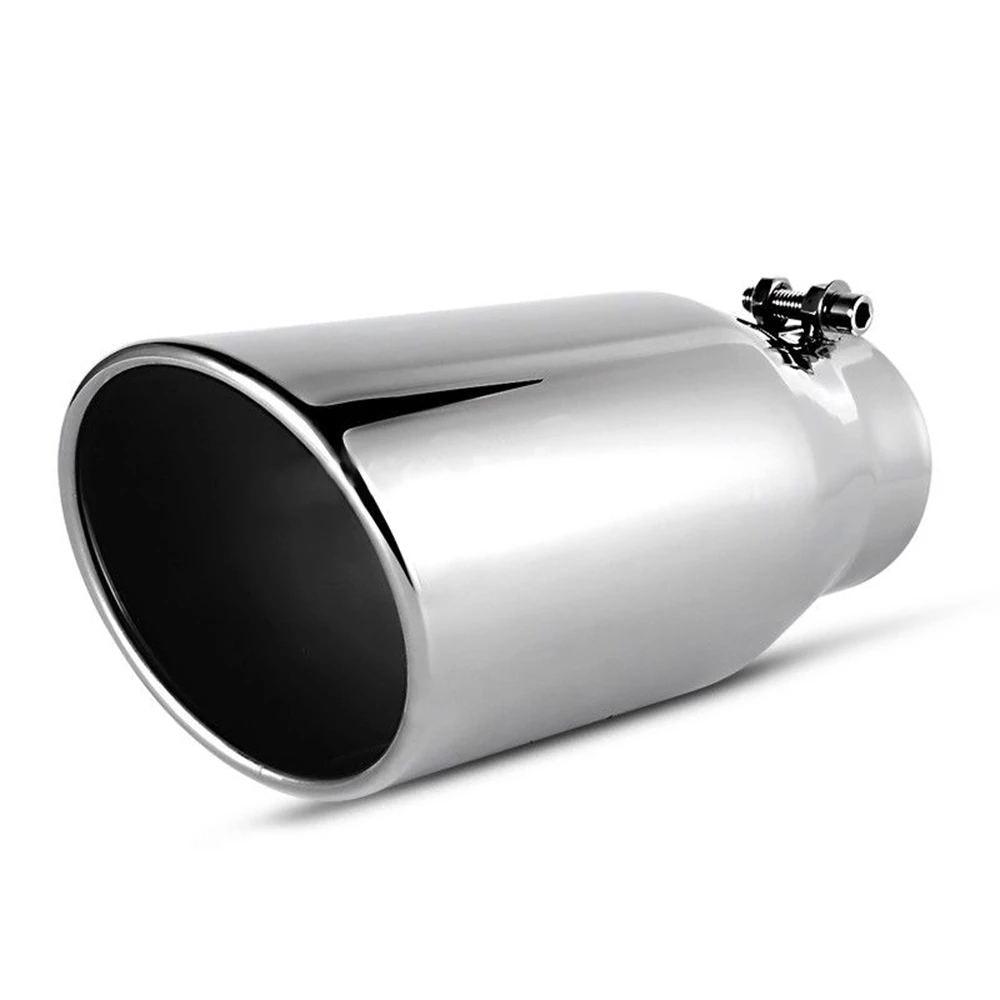 3.5'' Inlet 5'' Outlet 12'' Long Diesel Exhaust Tip Bolt On Chrome Stainless Steel - YITAMotor